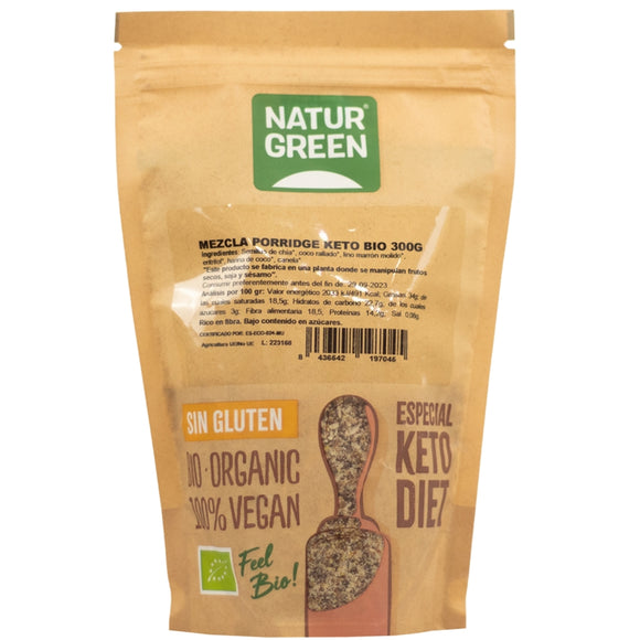 Mix para Porridge Keto Sin Gluten Bio 300g - Delicatessin