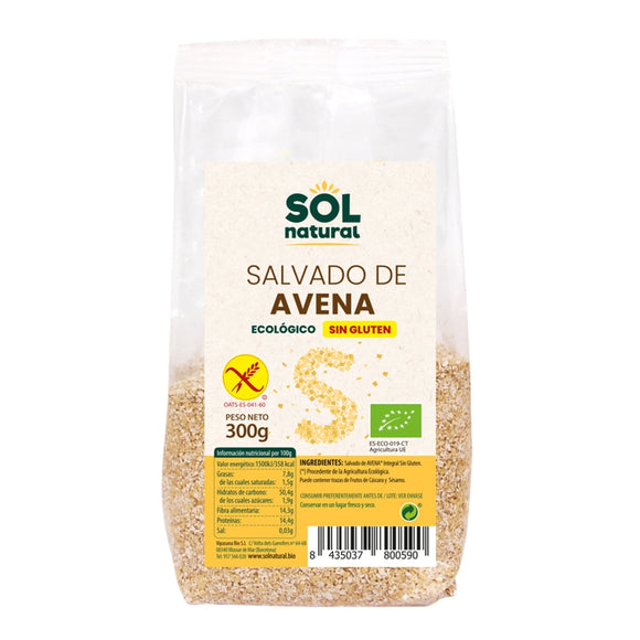 Salvado de Avena Integral Sin Gluten Bio 300g - Delicatessin