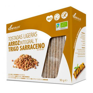 Tostadas Ligeras de Arroz Integral y Trigo Sarraceno Sin Gluten Bio 100g - Delicatessin