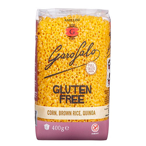 Anellini de Maíz con Arroz Integral y Quinoa Sin Gluten 400g - Delicatessin
