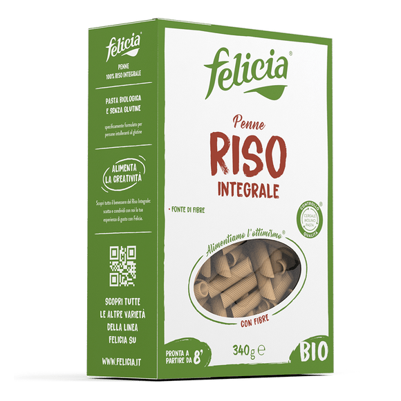 Penne Rigate de Arroz Integral Sin Gluten Bio 250g - Delicatessin