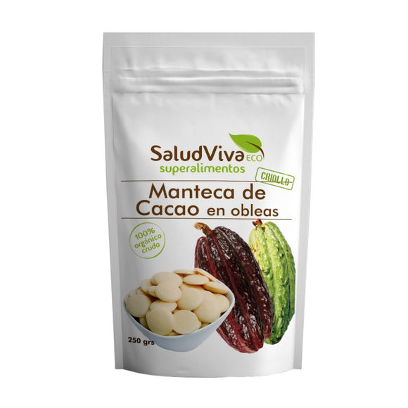 Manteca de Cacao Bio en Obleas Bio 250g - Delicatessin